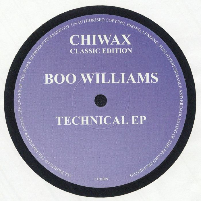 Boo Williams – Technical EP vinyl cover