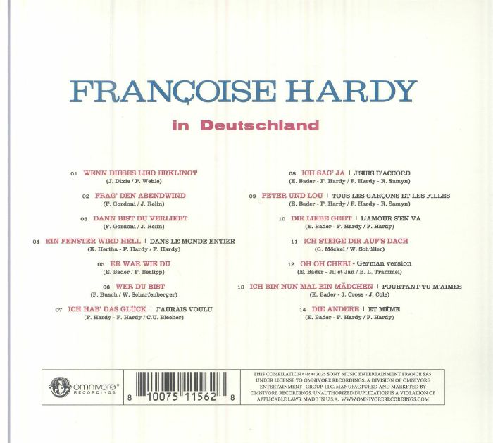 Francoise HARDY - In Deutschland (reissue) CD at Juno Records.