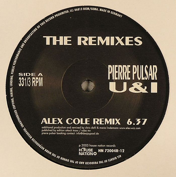 PULSAR, Pierre - U & I (remixes)