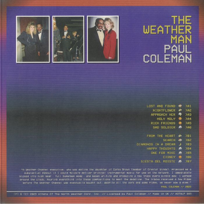 Paul COLEMAN - The Weather Man Vinyl at Juno Records.
