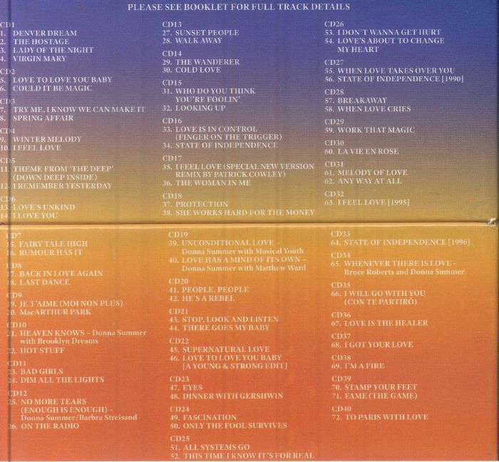 Donna SUMMER Summer Time The Singles Collection 1974 2010 CD At Juno donna-summer-summer-time-the-singles-collection-1974-2010-cd-at-juno