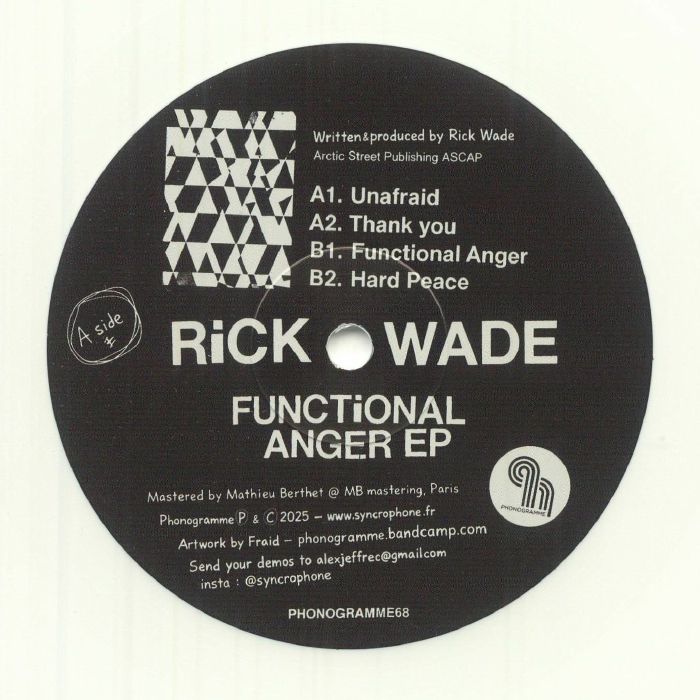 Rick Wade – Functional Anger EP vinyl cover
