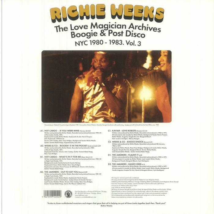 Richie WEEKS/VARIOUS - The Love Magician Archives: Boogie & Post