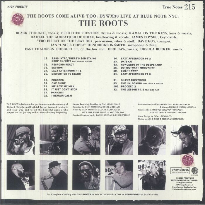 The ROOTS - The Roots Come Alive Too: DYWM30 Live At Blue Note NYC ...