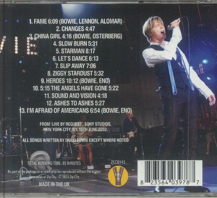 David BOWIE - Live By Request: The New York Broadcast 2002 CD at Juno ...