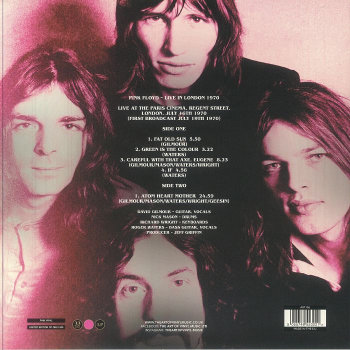 PINK FLOYD - Live In London 1970 (remastered) Vinyl at Juno Records.