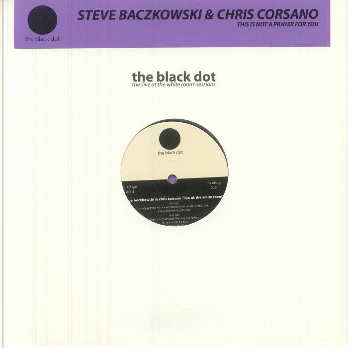 Steve Baczkowski | Chris Corsano – This Is Not A Prayer For You vinyl cover