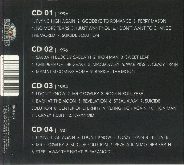 Ozzy OSBOURNE - Live Rarities CD at Juno Records.