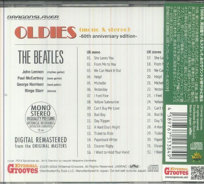 BEATLES - Oldies (60th Anniversary Edition) CD at Juno Records.