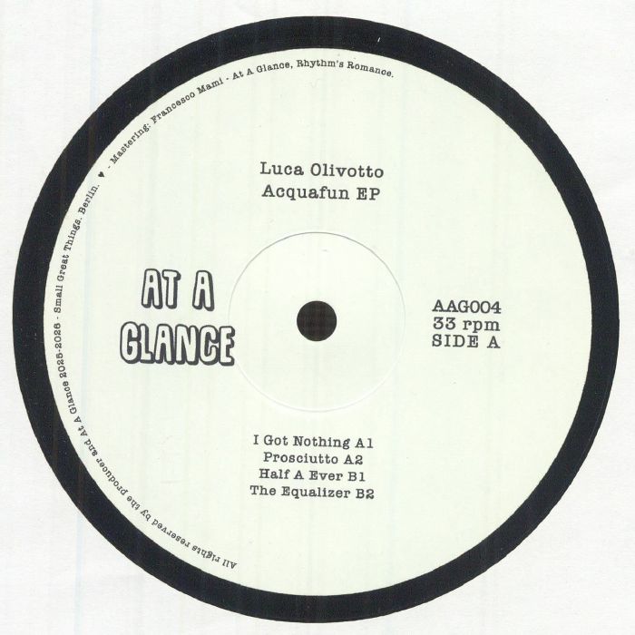 Luca Olivotto – Acquafun EP vinyl cover