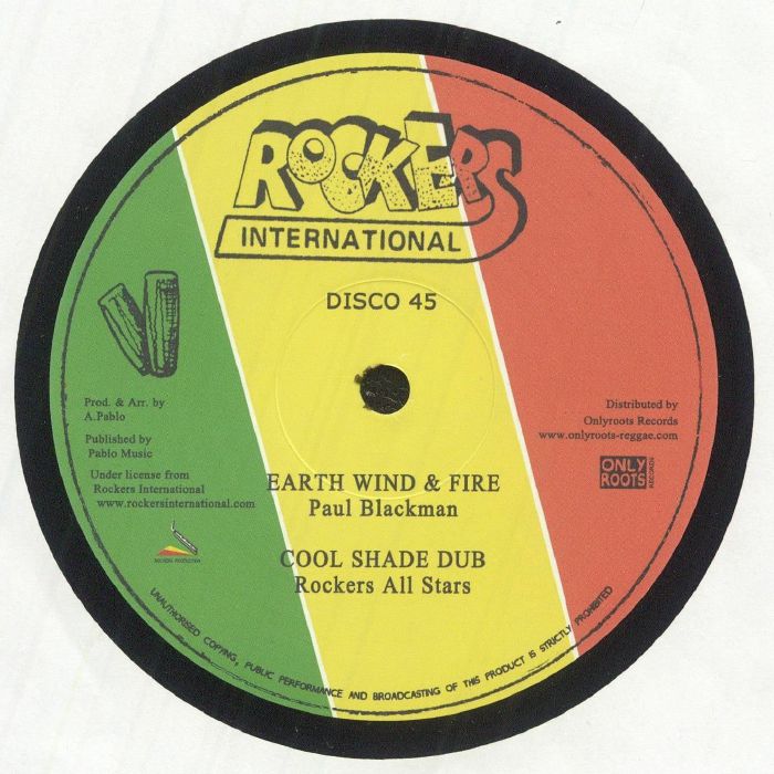 Paul Blackman | Rockers All Stars | Augustus Pablo – Earth Wind & Fire vinyl cover