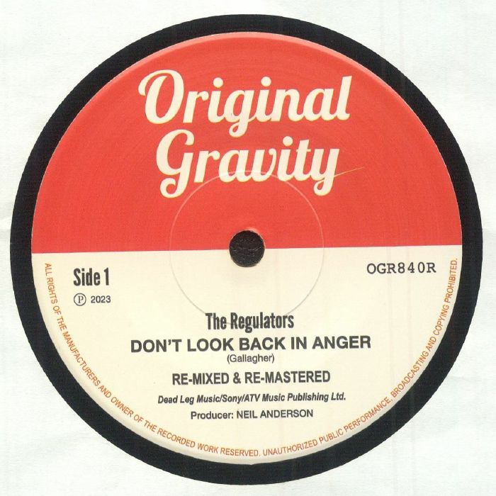 The Regulators – Don't Look Back In Anger vinyl cover