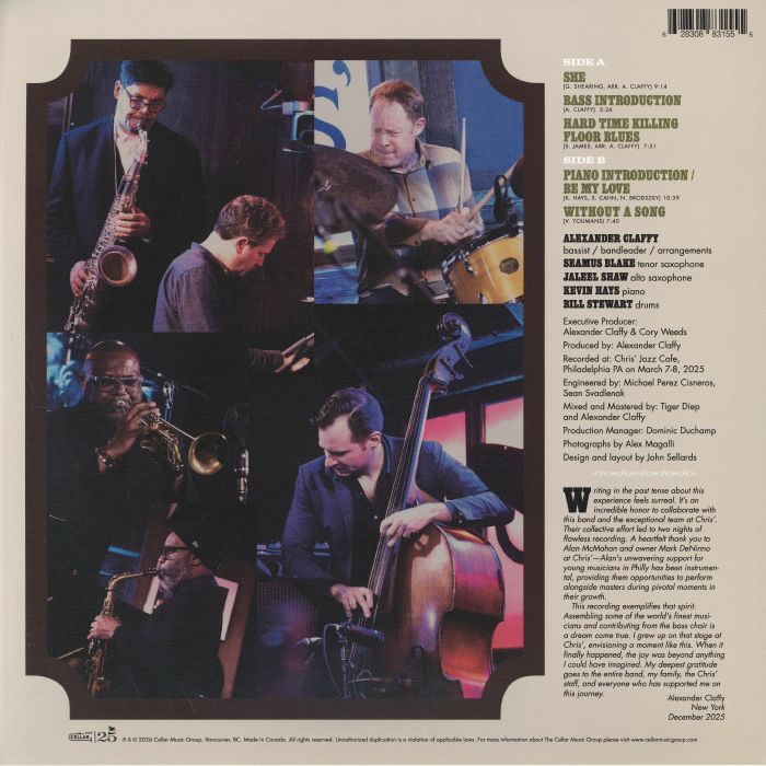 Alexander CLAFFY - Alive In Philadelphia Vol 1: At Chris' Jazz Cafe