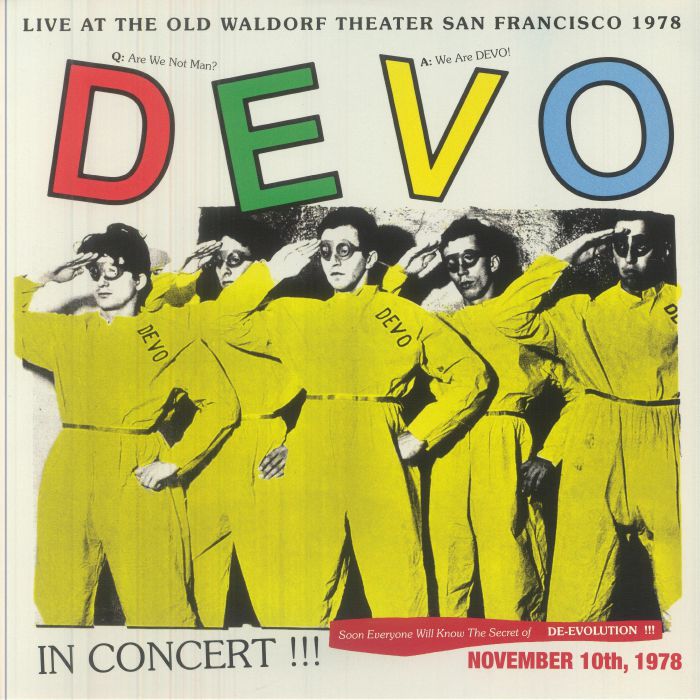Devo – Live At The Old Waldorf San Francisco 1978 vinyl cover