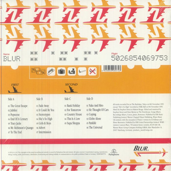 BLUR - Live At The Budokan (Record Store Day RSD 2026) Vinyl at