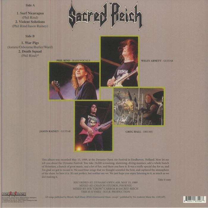 SACRED REICH - Alive At The Dynamo
