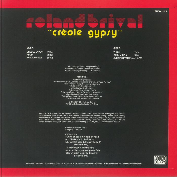 Roland BRIVAL - Creole Gypsy (Record Store Day RSD 2026) Vinyl at