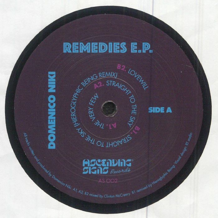 Domenico Niki – Remedies EP vinyl cover