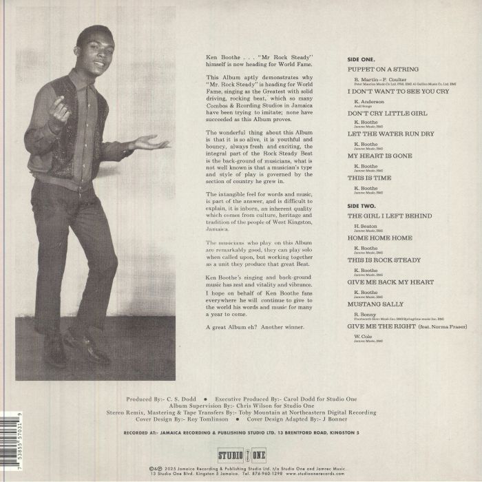 Ken BOOTHE - Mr Rock Steady (remastered) Vinyl at Juno Records.