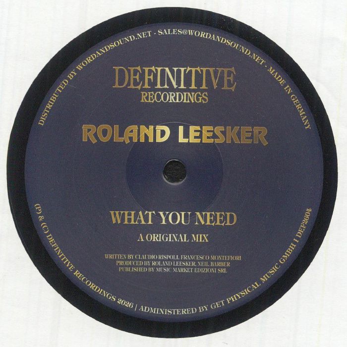 Roland Leesker – What You Need vinyl cover