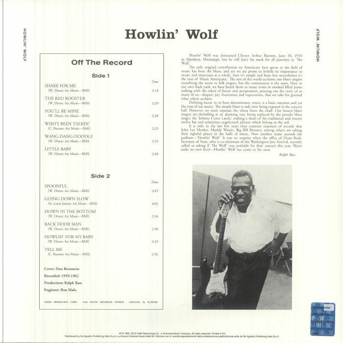 Howlin Rev HOWLIN' WOLF - Howlin' Wolf (reissue) Vinyl at Juno Records.