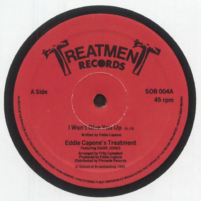 Eddie Capone's Treatment – I Won't Give You Up vinyl cover