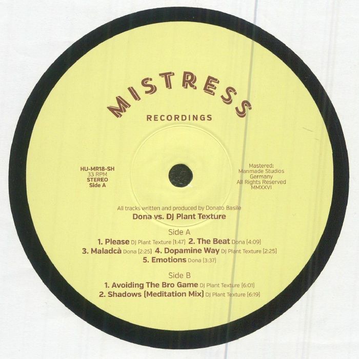 Dona | DJ Plant Texture – Mistress 18 vinyl cover
