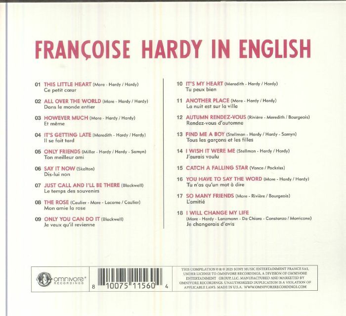 Francoise HARDY - In English CD at Juno Records.