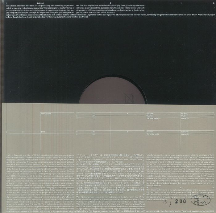 Oknho | Lagowski – Malnovnova EP vinyl cover