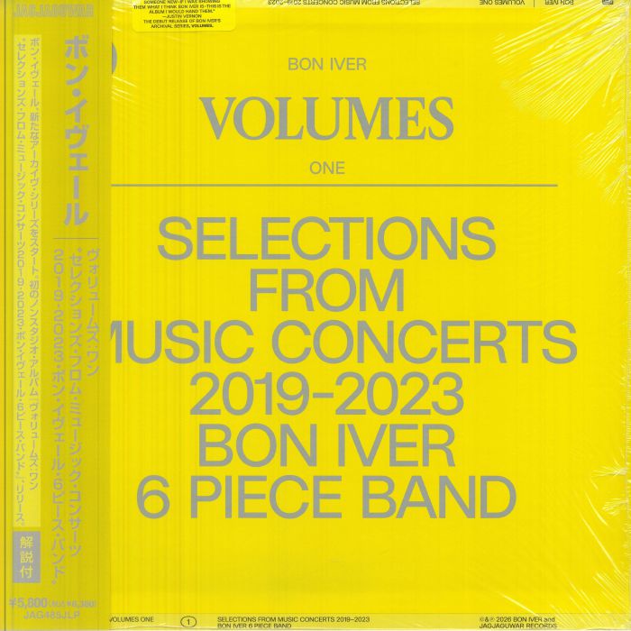 Bon Iver – Volumes One: Selections From Music Concerts 2019-2023 Bon Iver 6 Piece Band vinyl cover