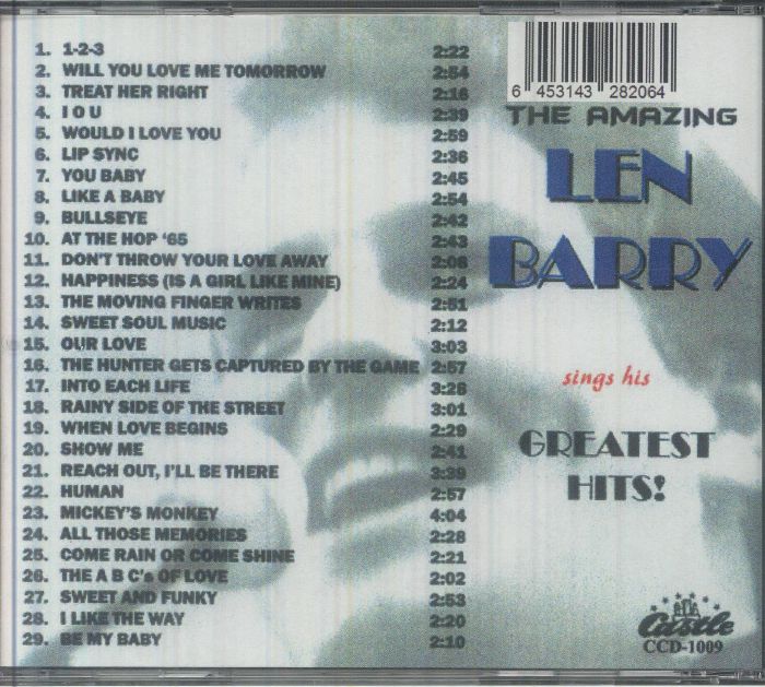 Len BARRY - The Amazing Len Barry Sings His Greatest Hits CD at