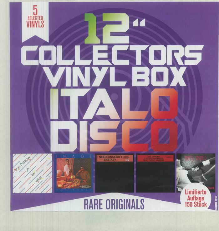 John Arrow | Ekstasy | Gary Richard | Image | 'Lectric Workers – 12" Collector's Vinyl Box: Italo Disco vinyl cover