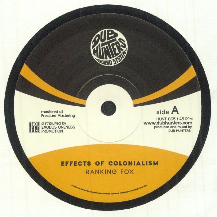 Ranking Fox | Dub Hunters – Effects Of Colonialism vinyl cover