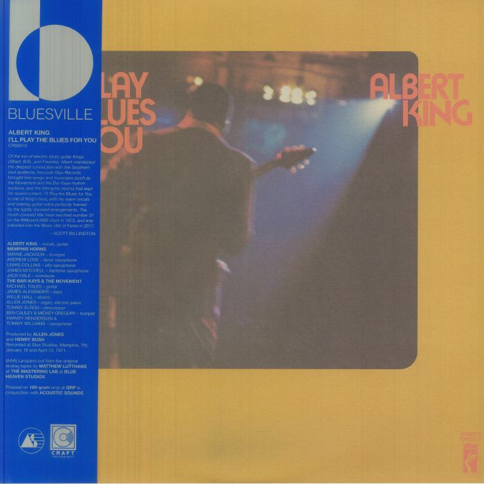 Albert King – I'll Play The Blues For You vinyl cover