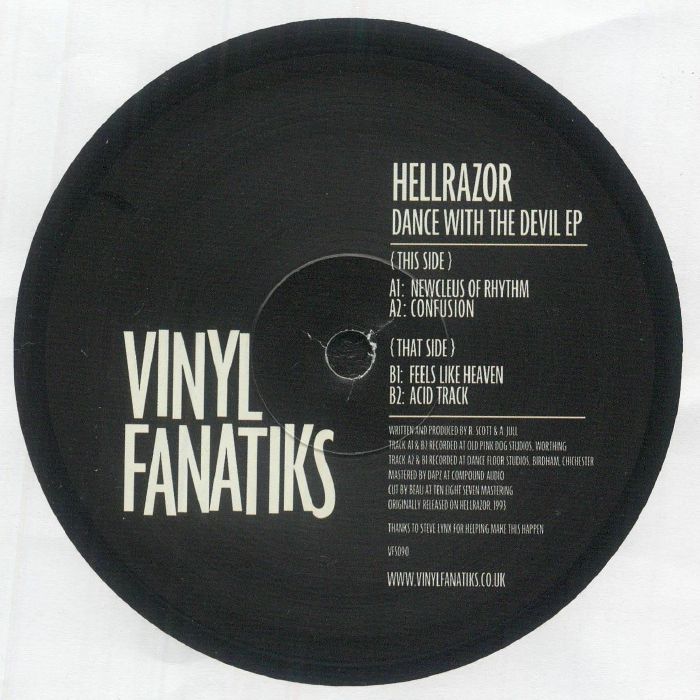 Hellrazor – Dance With The Devil EP vinyl cover