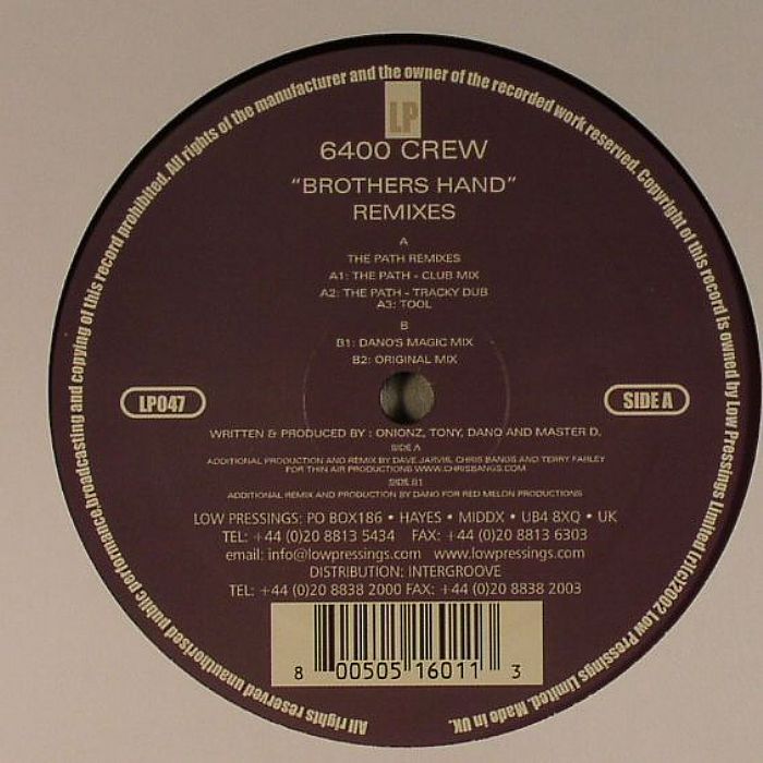 6400 CREW - Brothers Hand (remixes)