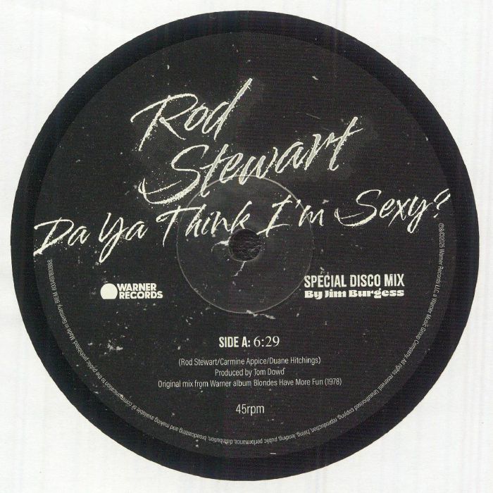 Rod Stewart – Da Ya Think I'm Sexy? (Jim Burgess Disco Mix) vinyl cover