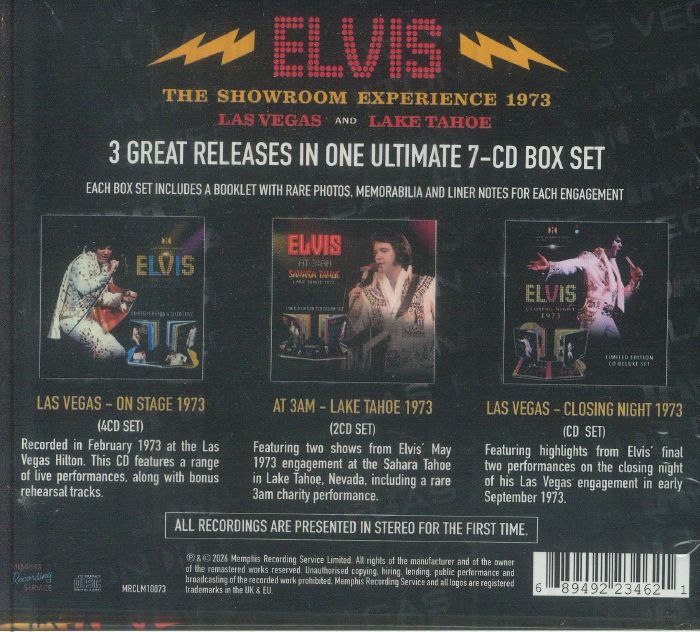 Elvis PRESLEY - The Showroom Experience 1973: Las Vegas & Lake Tahoe