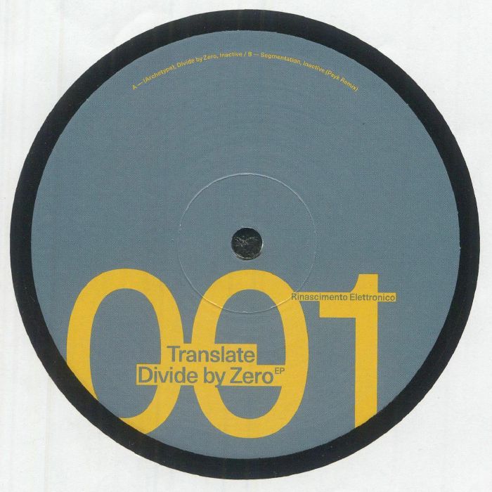 Translate – Divide By Zero vinyl cover