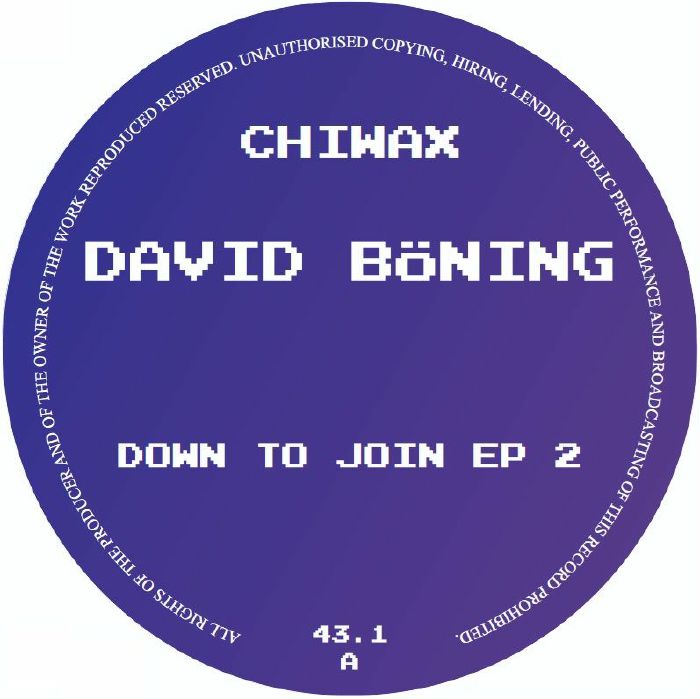 David Boning – Down To Join EP 2 vinyl cover