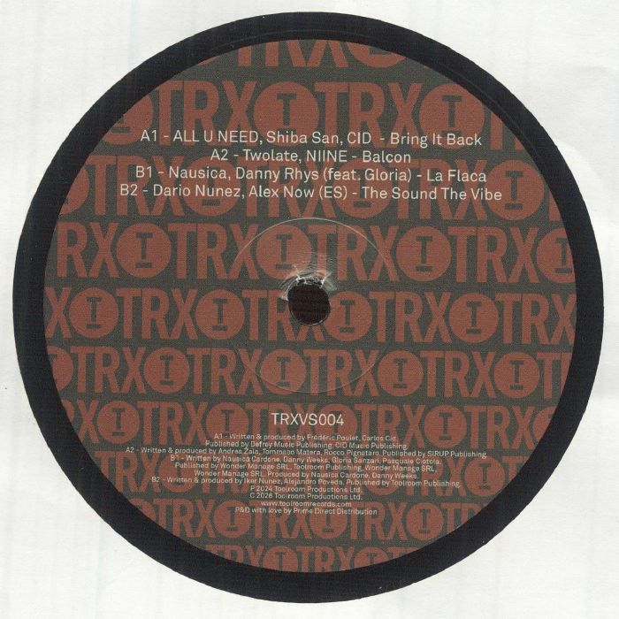 All U Need | Twolate | Nausica | Dario Nunez – Toolroom Trax Sampler Vol 4 vinyl cover