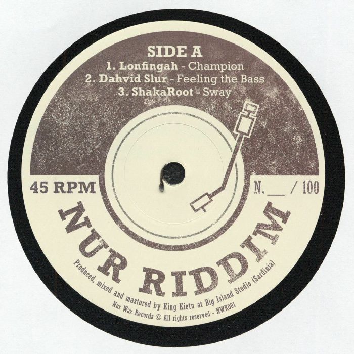 Longfingah | Dahvid Slur | Shakaroot | King Kietu – Nur Riddim vinyl cover