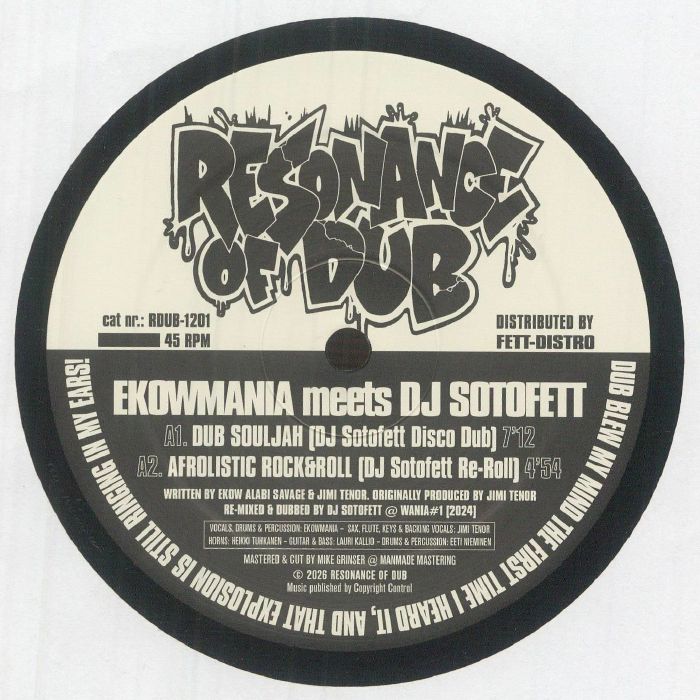 Ekowmania | DJ Sotofett – Dub Souljah vinyl cover