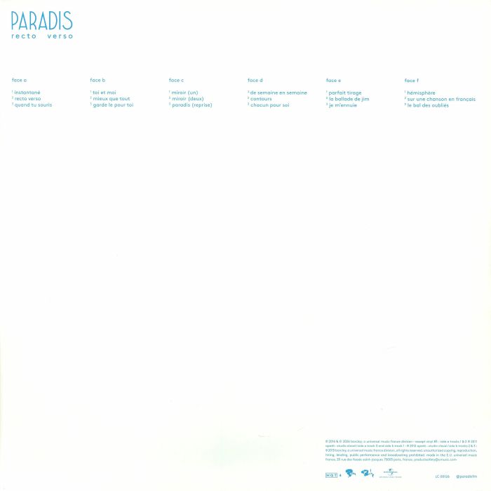 PARADIS - Recto Verso (10th Anniversary Deluxe Edition) Vinyl at