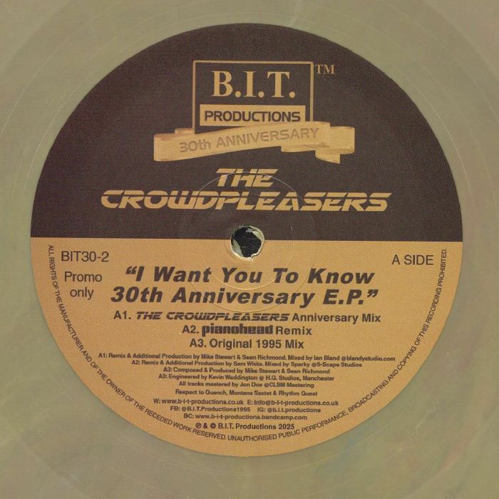 The CROWDPLEASERS – I Want You To Know (30th Anniversary Edition) vinyl cover