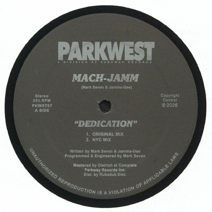 MACH JAMM aka MARK SEVEN / JAMMA DEE – Dedication vinyl cover