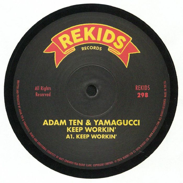 Adam TEN / YAMAGUCCI – Keep Workin' vinyl cover
