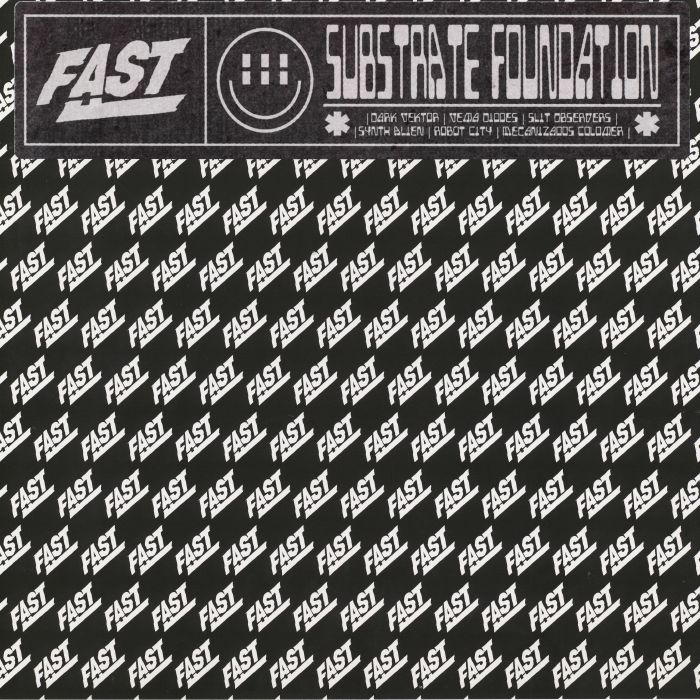 DARK VEKTOR / VEMA DIODES / SYNTH ALIEN / MECANIZADOS COLOMER / SLIT OBSERVERS / R0B0TCITY – Substrate Foundation vinyl cover