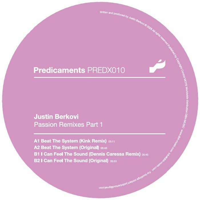 Justin BERKOVI – Passion Remixes Vol 1 vinyl cover