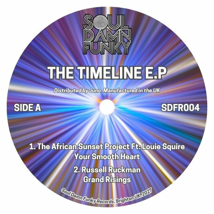the AFRICAN SUNSET PROJECT / RUSSELL RUCKMAN / MAX JAX / STEVEN JAMES – The Timeline EP (feat Louis Squire) vinyl cover